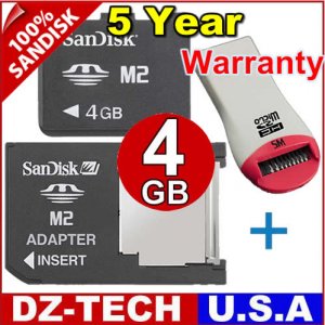 Sandisk 4GB Memory Stick Pro Duo Micro M2 MS 4 G GB 4G\ SDMSM2-4096-DUO-PROMOTION-2