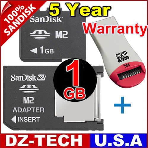 Sandisk 1GB Memory Stick Pro Duo Micro M2 MS 1 G GB 1G\ SDMSM2-1024-DUO-PROMOTION-2