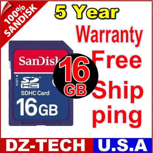 SanDisk 16GB SDHC SD HC Flash Memory Card 16 GB G 16G New \ SDSDBR-016G