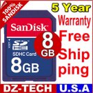 SanDisk 8GB SDHC SD HC Flash Memory Card 8 GB G 8G New \ SDSDBR-8192