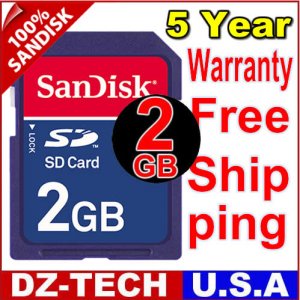 New SanDisk Secure Digital 2GB SD Memory Card 2 G GB 2G \ SDSDJ-2048