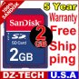 New SanDisk Secure Digital 2GB SD Memory Card 2 G GB 2G \ SDSDJ-2048