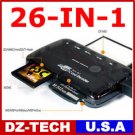 26-IN-1 USB Flash Memory Card Reader FOR CF/xD/SD/MS/SDHC 1GB 2GB 4GB 8GB 16GB 32GB\ CR-26IN1-BK
