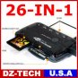 26-IN-1 USB 2.0 Flash Memory Card Reader FOR CF/xD/SD/MS/SDHC 8GB 16GB 32GB 64GB 128GB\ CR-26IN1-BK