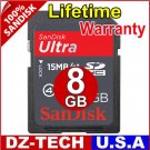 SanDisk 8GB Ultra II Class 4 SDHC SD HC Flash Memory Card 8 GB G 8G\ SDSDHR-008G