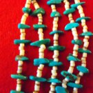 Turquoise, heishi, sterling silver necklace