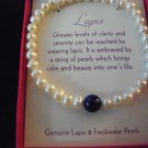 Genuine Lapis and Freshwater Pearls
