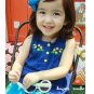 girls blue long sleeveless t shirt 2T 3T 4T 6 NEW