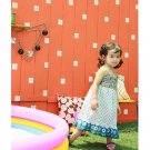 girls sleeveless blue summer dress 2T 3T 4T 6 NEW