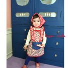 girls red apron dress 2T 3T 4T 6 NEW