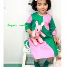 girls unique green and pink dress 2T,3T,4T, 6 NEW