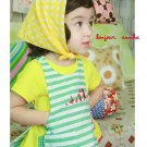 girls green sleeveless stripe t shirt 2T,3T,4T, 6 NEW