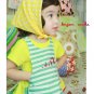 girls green sleeveless stripe t shirt 2T,3T,4T, 6 NEW