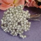 Silver White Beaded Pearl Flower Bundle 474