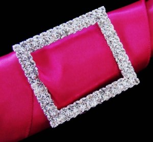 Crystal Rectangular Buckle Bouquet Accent 2160