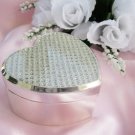 Crystal Glitter Clear Heart Jewelry Box 83603