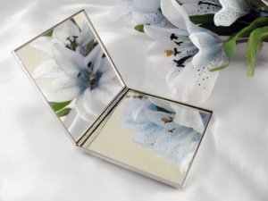 Crystal Glitter Square Compact Mirror
