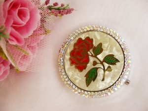 Beautiful Rose Compact Mirror 83622