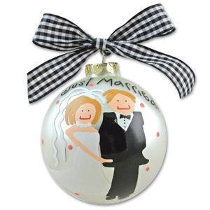 Just Married Bridal Ornament Or-1