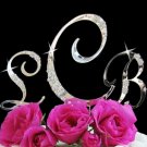 Crystal Accented Monogram Cake Topper Set