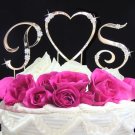 Initials & Heart Cake Topper Set