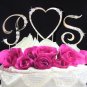 Initials & Heart Cake Topper Set