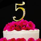 Number Crystal Accented Cake Topper
