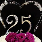 Small Numbers Large Heart Anniversary Cake Topper Set