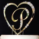 Single Heart with Large Letter Cake Topper Set