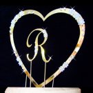 Single Heart with Small Letter Cake Topper Set