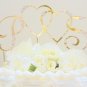 Double Heart & Initials Crystal Accented