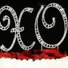 Swarovski Crystal XO Hugs & Kisses Wedding Anniversary Cake Top
