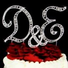 Swarovski Crystal Monogram Wedding Cake Topper Set