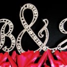 Swarovski Crystal Monogram Wedding Cake Topper Set