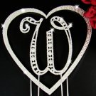 Large Vintage Initial & Large Crystal Covered Heart Set
