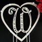 Large Vintage Initial & Large Crystal Covered Heart Set