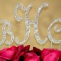 Swarovski Crystal Monogram Wedding Cake Topper Set