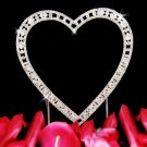 Swarovski Crystal Single Heart Wedding Cake Topper