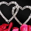 Swarovski Crystal Double Heart Wedding Cake Topper
