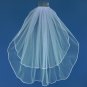 Double Layer Shoulder Length Ratail Edge Bridal Veil 20" and 25" VR S
