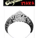 1 point sequin tiara - silver