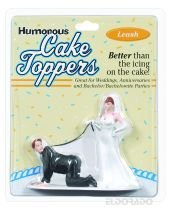 Humorous cake topper - leash