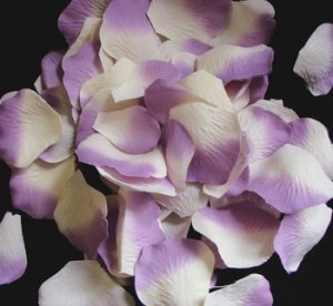 Lavender-Ivory Rose Petals