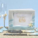 Starfish Beach Wedding Guest Book, Pen, Toasting Flutes & Cake Server
