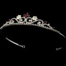 Silver and Red Tiara HP 6240