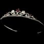 Silver and Red Tiara HP 6240