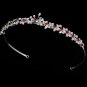 Silver and Red Bridal Tiara HP 6269