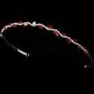 Elegant Light Red Crystal Tiara Headband HP-6008
