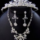 Elegant Crystal & Pearl Matching Tiara Jewelry Set NE 7500 & HP 7052