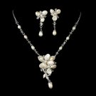 Silver Freshwater Pearl Jewelry Set NE 8262